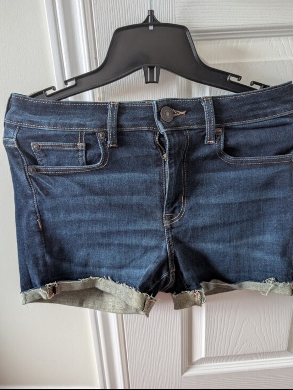American Eagle Outfitters Dark Blue Denim Cutoff Shorts